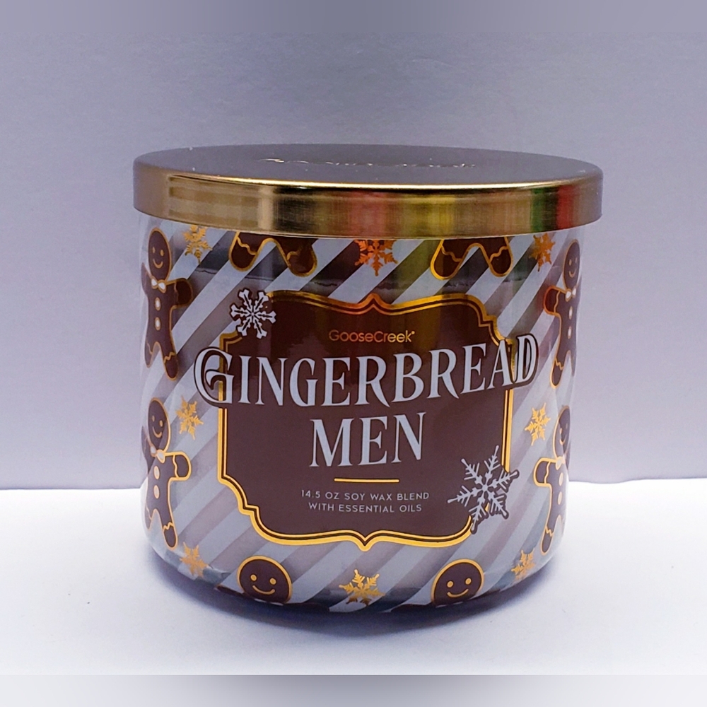 Goose Creek GINGERBREAD MEN Large 3-Wick Candle, 14.5 oz